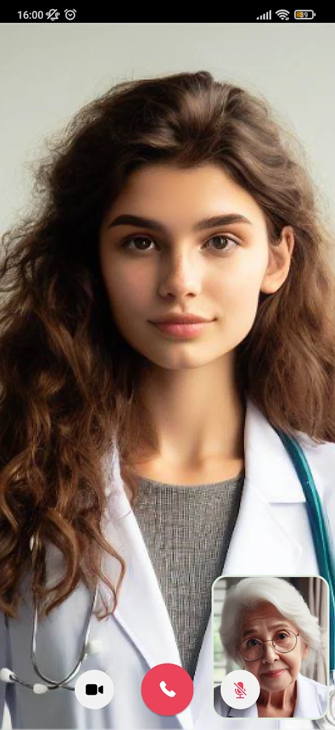 Tela de telemedicina do aplicativo APAS Bauru Saúde