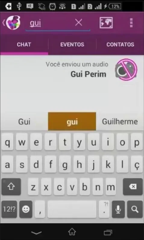 Pesquisa de contatos no VibeFestApp